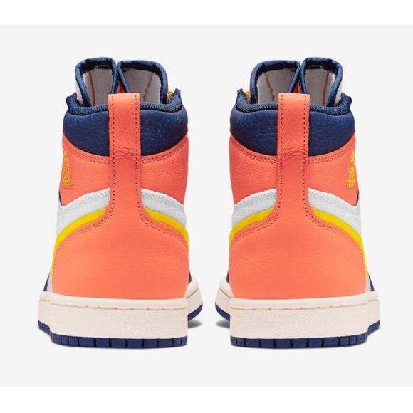 -Wmns Air Jordan 1 High Zip 'Blue Void Citron' - Picture 5 of 9